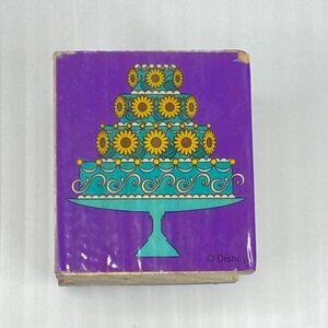 Disney Sun Flower Wedding Cake Wood Rubber Stamp